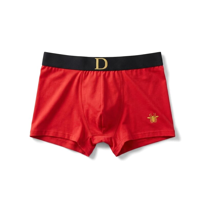 Dior red trendy brand boxer shorts.