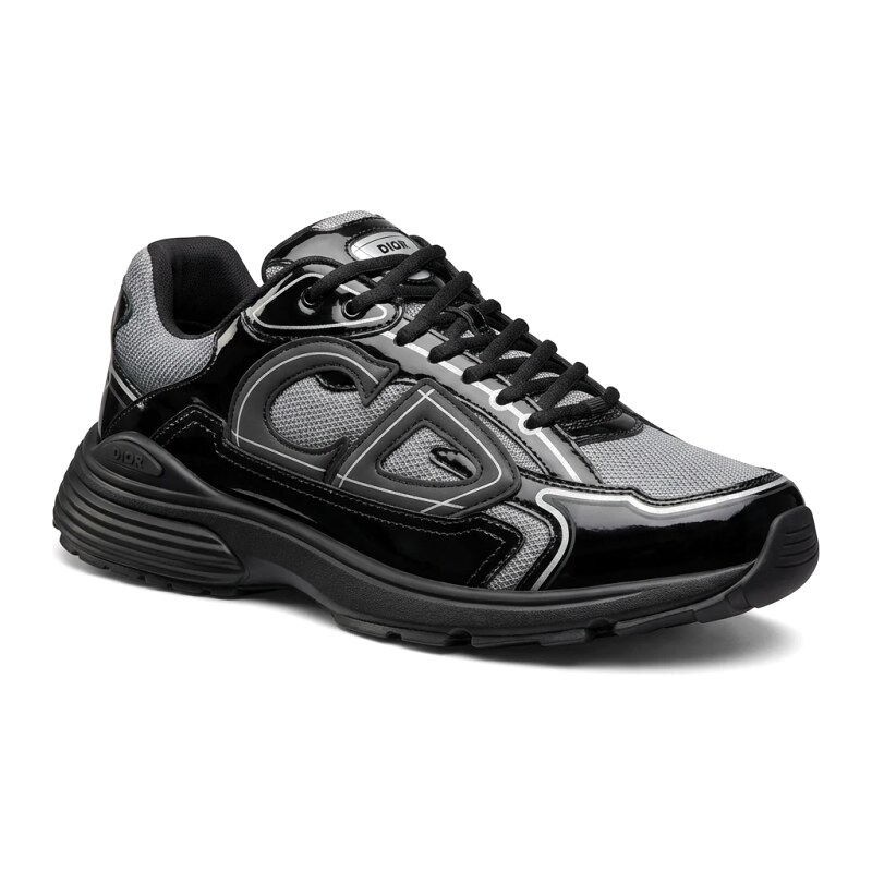 Dior retro-style black and grey sports shoes