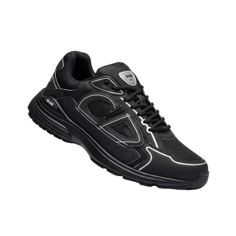 Dior retro-style black sports shoes