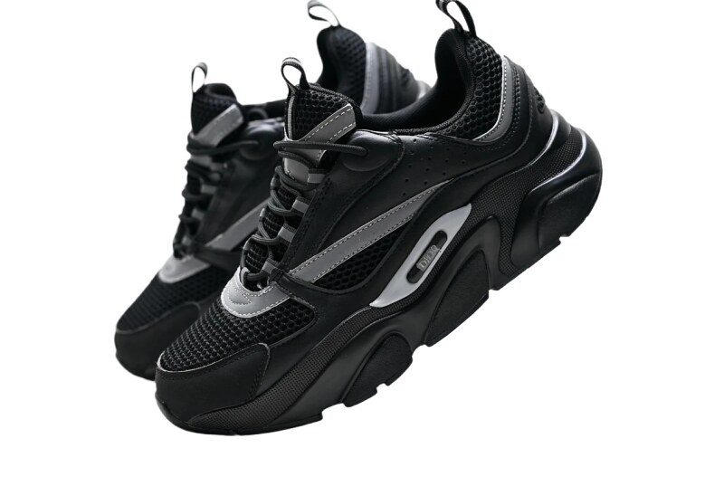 Dior retro-style black sports shoes
