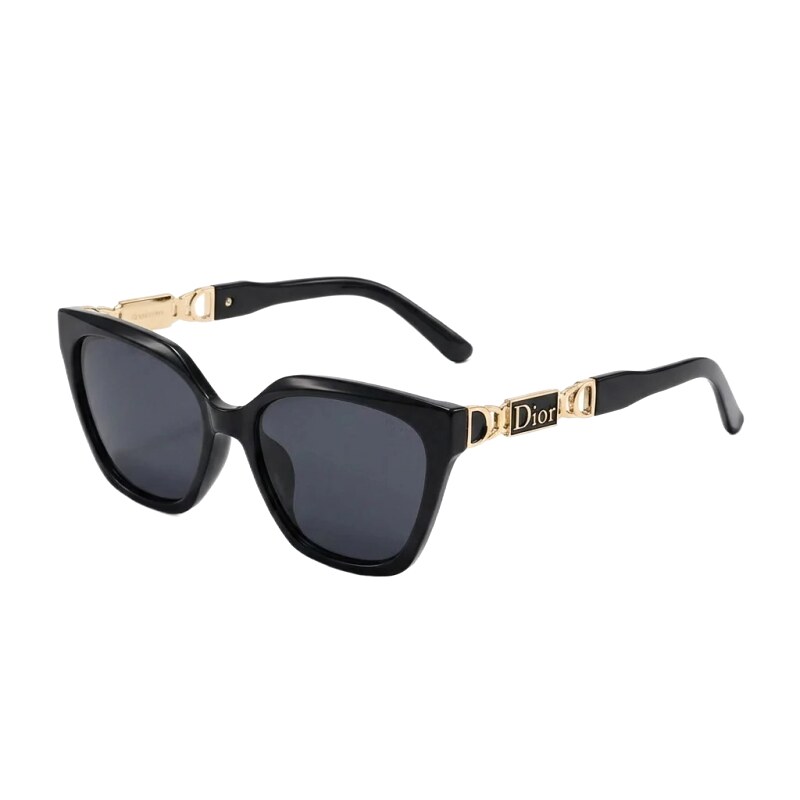 Dior square fashion black and gold sunglasses