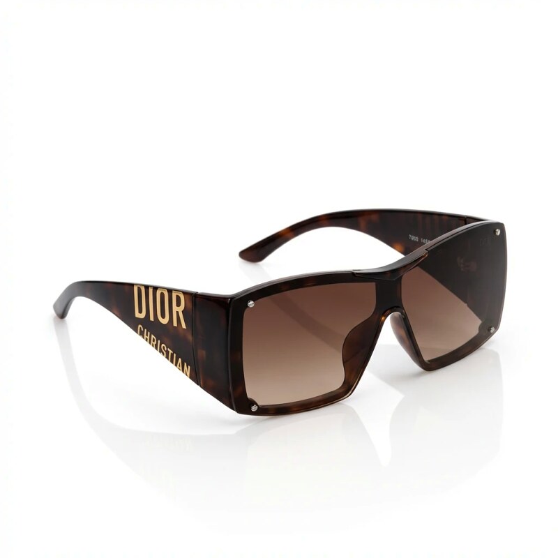 Dior square frame fashionable dark brown sunglasses