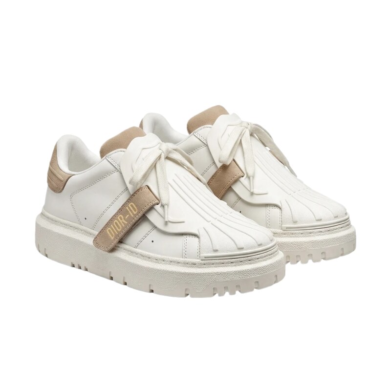 Dior's trendy and cool white sneakers.