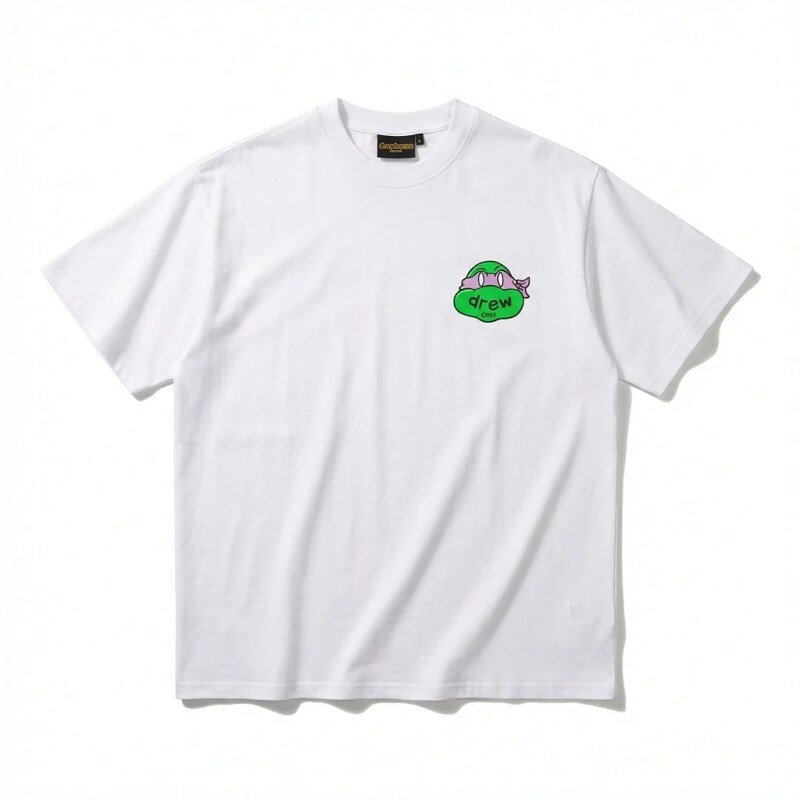 DREW cartoon pattern white T-shirt