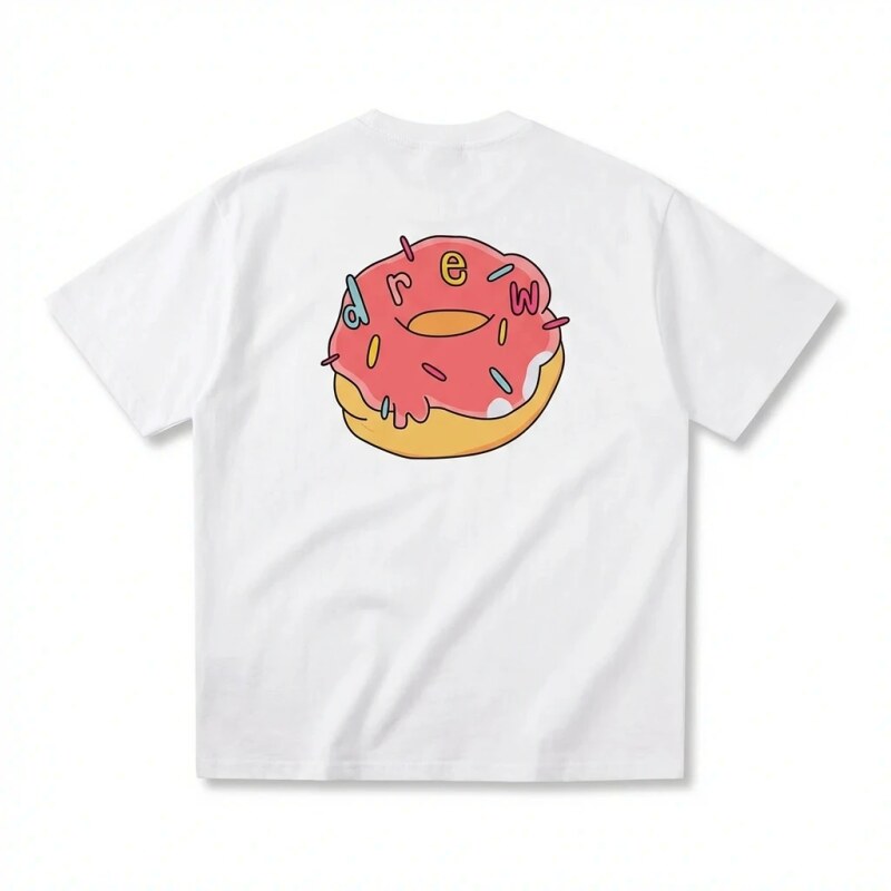 DREW Donut Cartoon White T-shirt