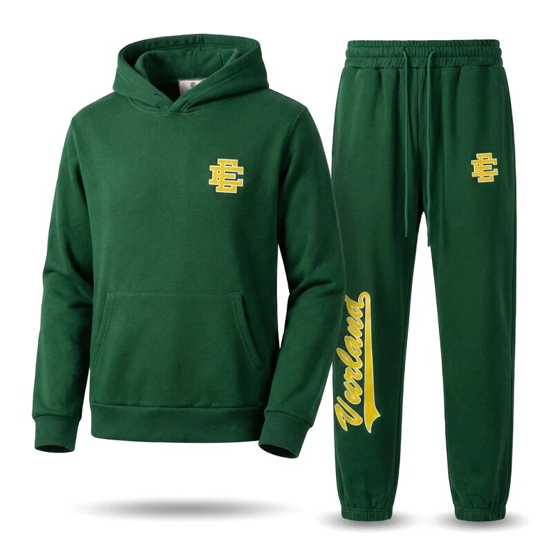 Eric Emanuel sporty dark green suit