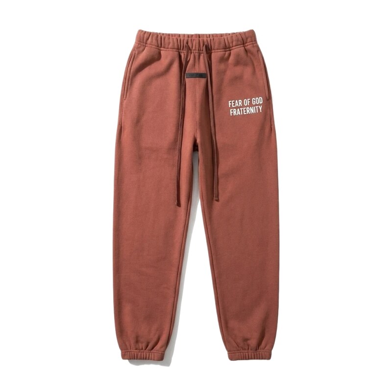 ESSENTIALS Casual Style Brown-Red Sweatpants