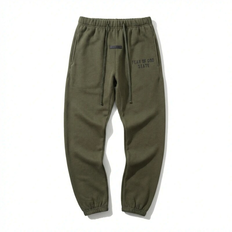 ESSENTIALS casual style olive green sweatpants
