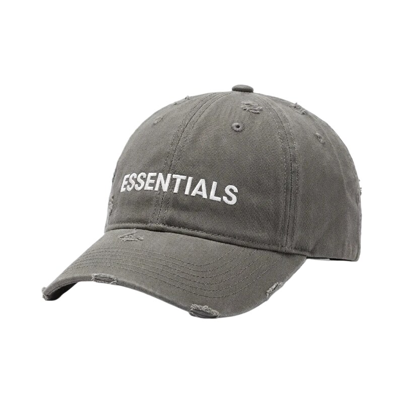 ESSENTIALS Distressed Windy Gray Hat