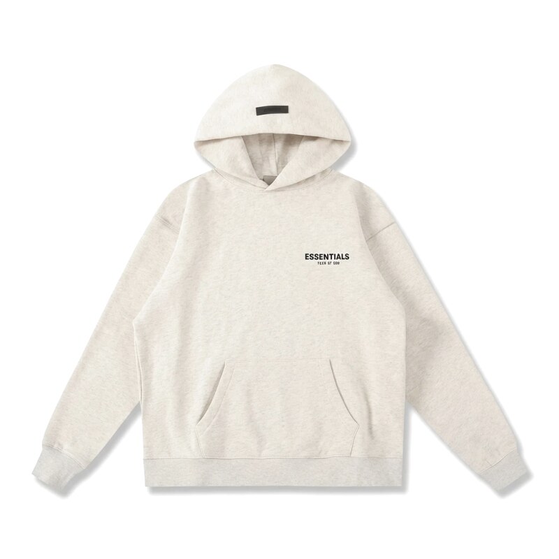 ESSENTIALS minimalist light beige hoodie
