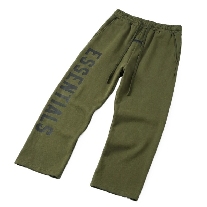 ESSENTIALS Minimalist Style Army Green Pants