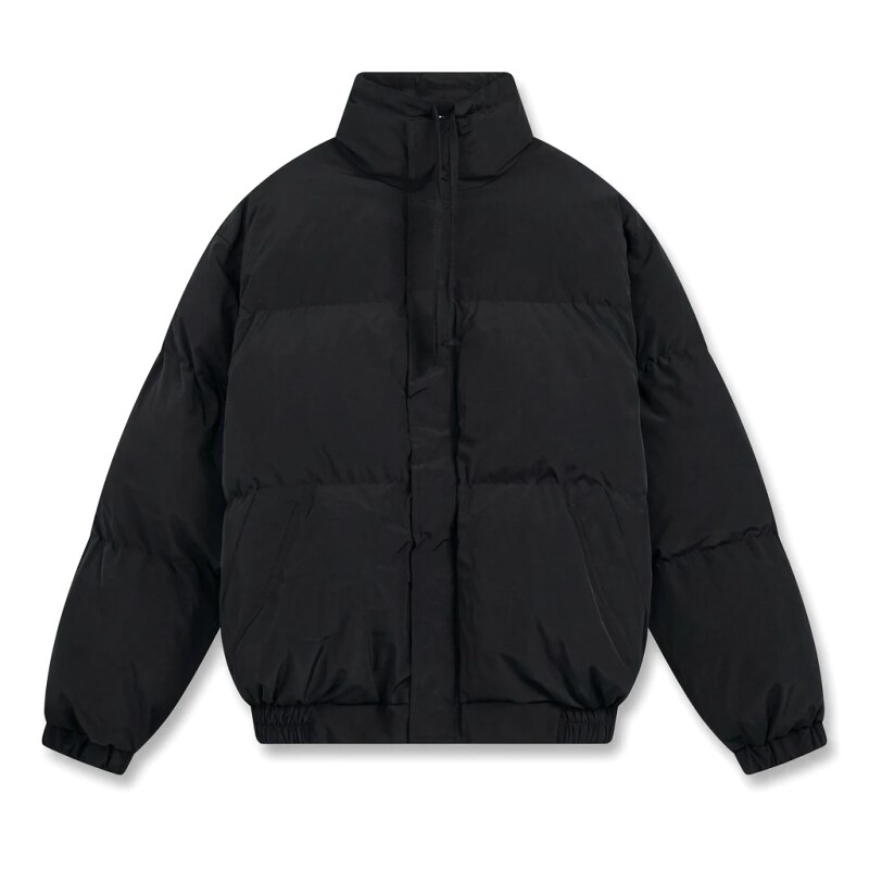 ESSENTIALS minimalist style black cotton-padded jacket