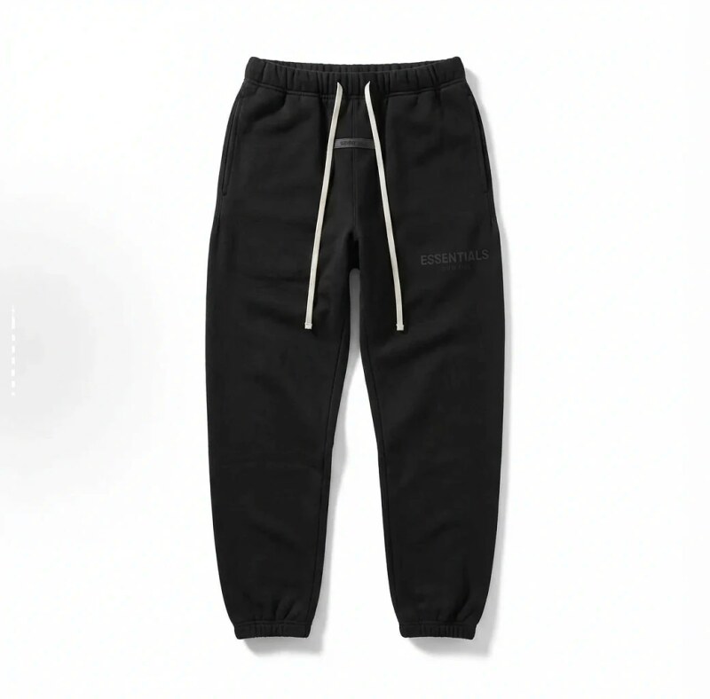 ESSENTIALS minimalist style black sweatpants