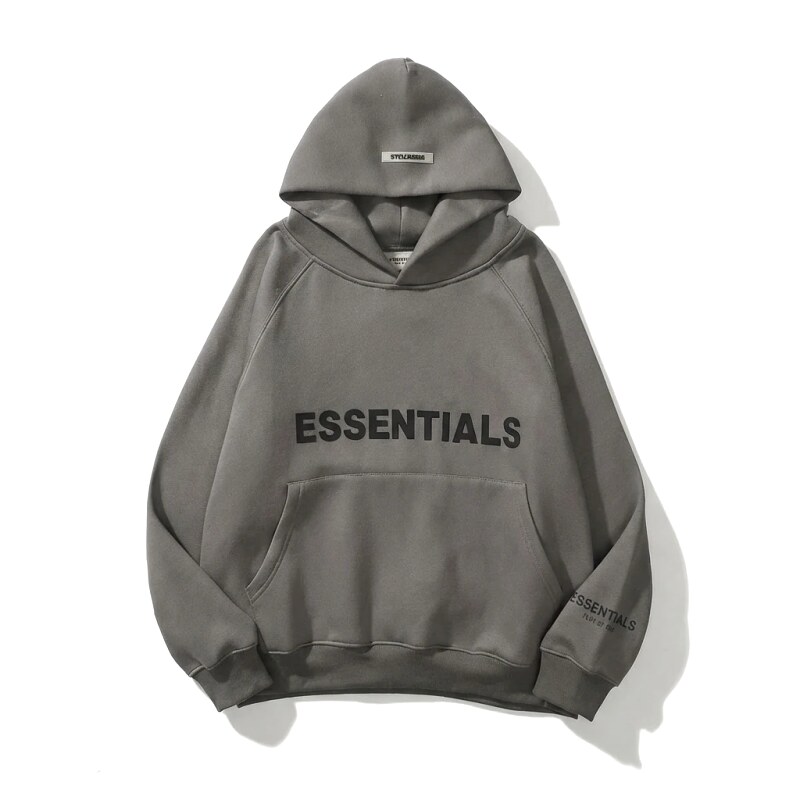 ESSENTIALS minimalist style grey sweatshirt