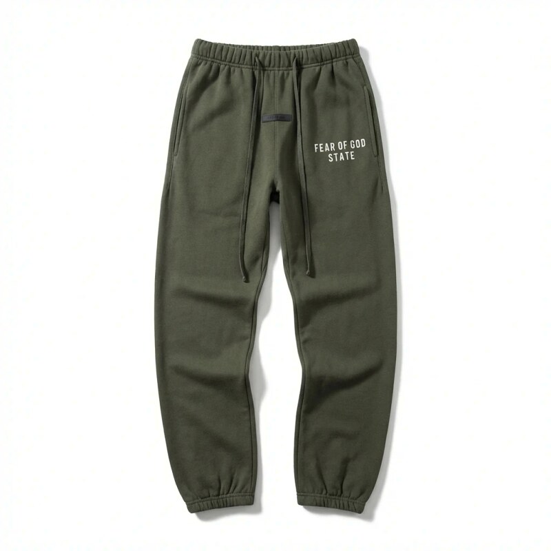 ESSENTIALS Minimalist Style Military Green Sweatpants