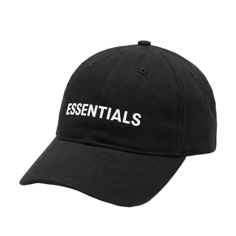 ESSENTIALS Simple Black Baseball Cap
