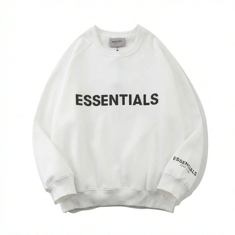 ESSENTIALS Simple Style White Sweatshirt