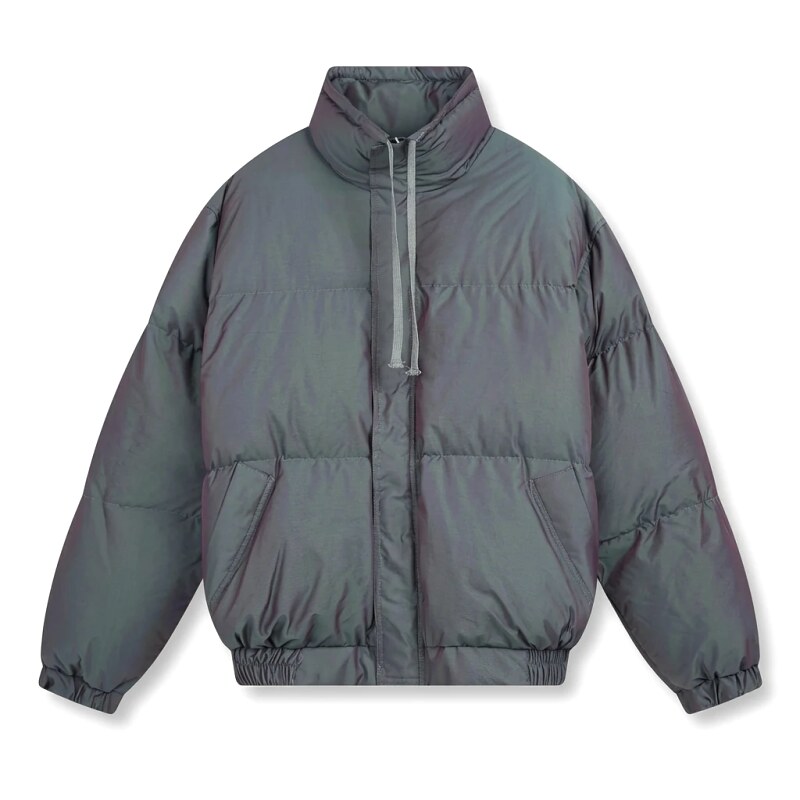 ESSENTIALS trendy and cool style dark gray cotton-padded coat