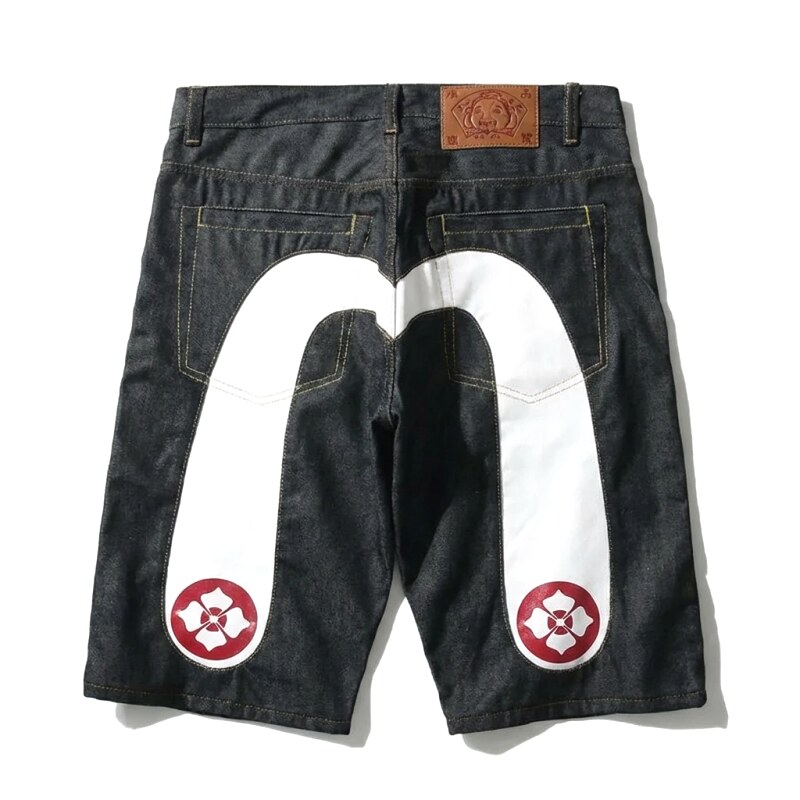 EVISU Classic Trendy Black Shorts