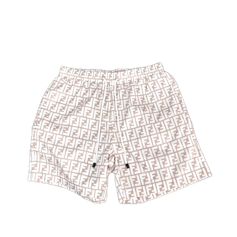 Fendi Double F Monogram Light Luxury Light Brown Casual Shorts
