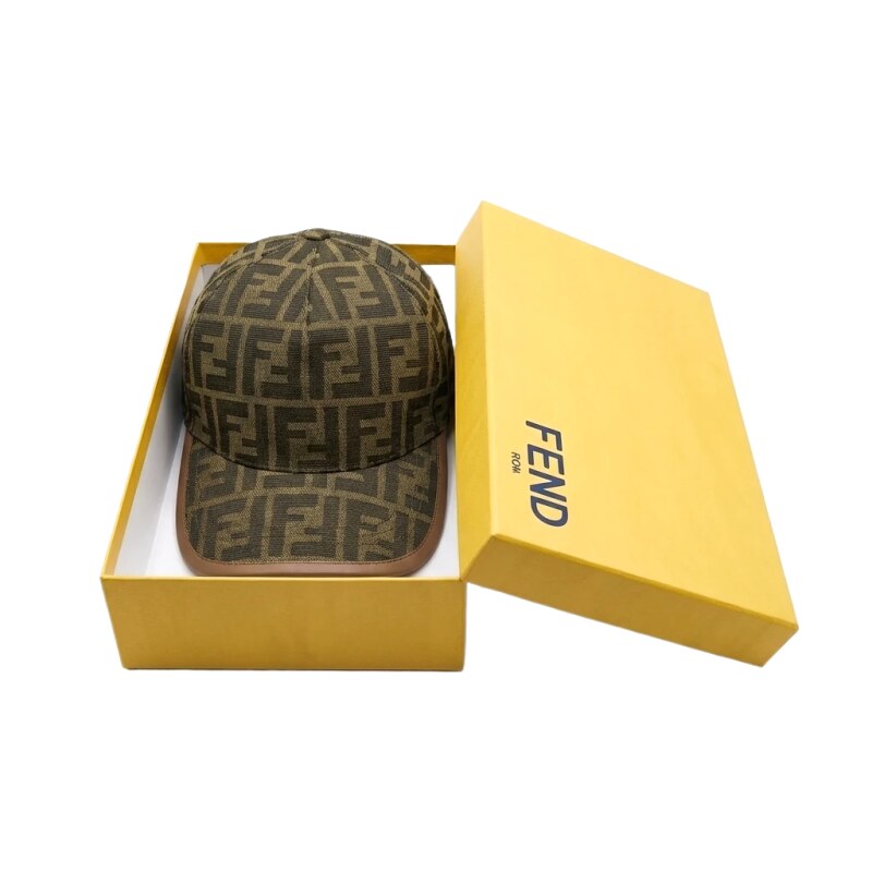 Fendi monogram style coffee-colored hat