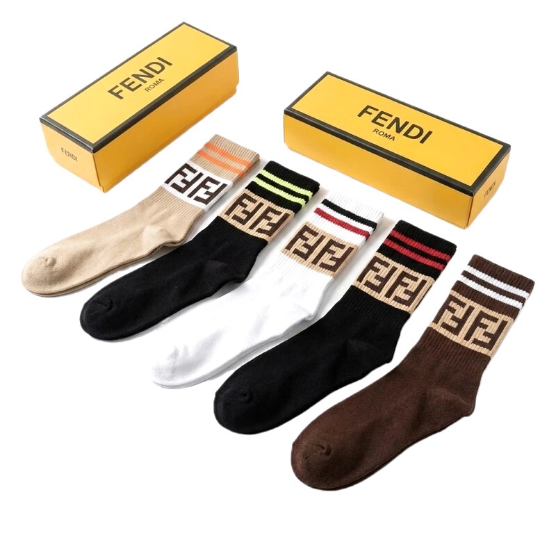 Fendi's classic fashion multi-color socks
