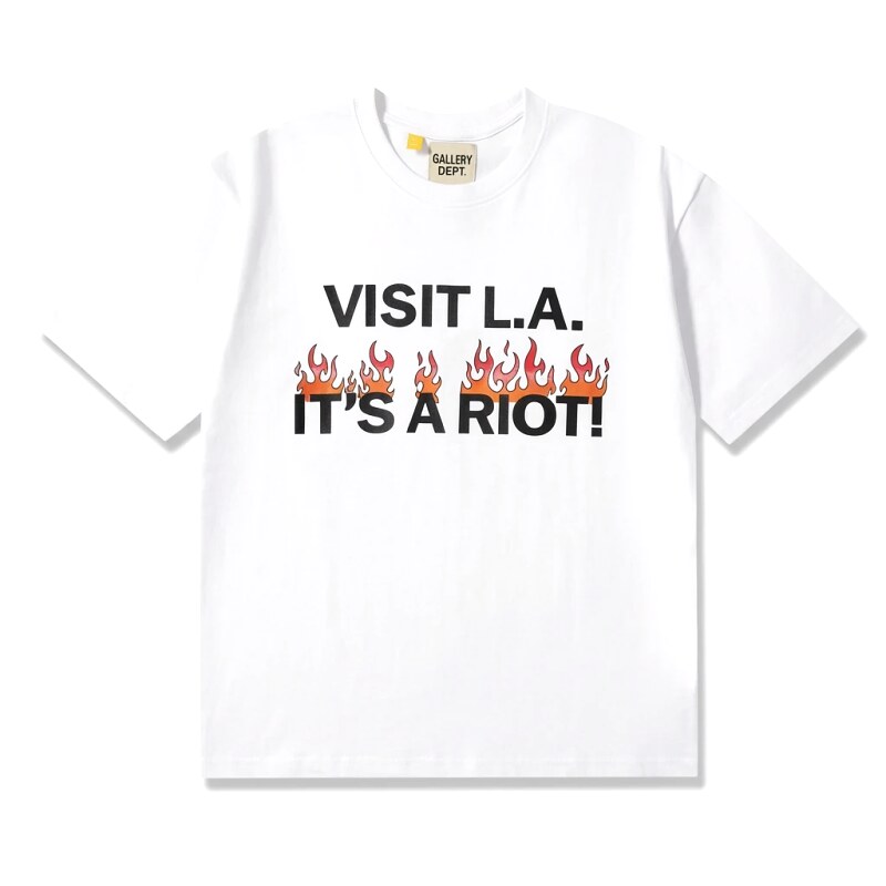 Gallery Dept Flame Print White T-shirt