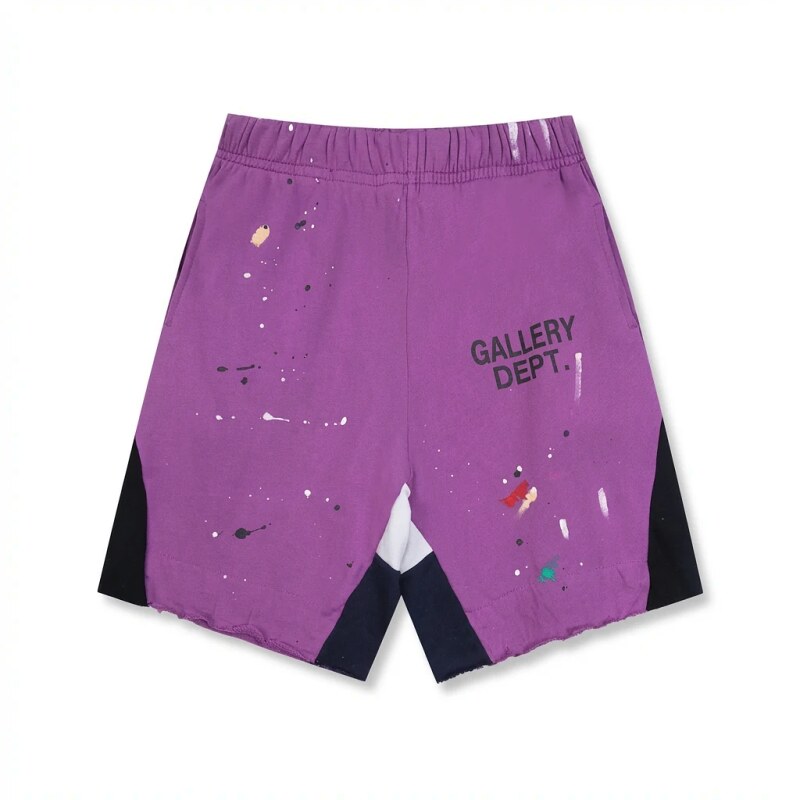 Gallery Dept Graffiti Style Purple Shorts