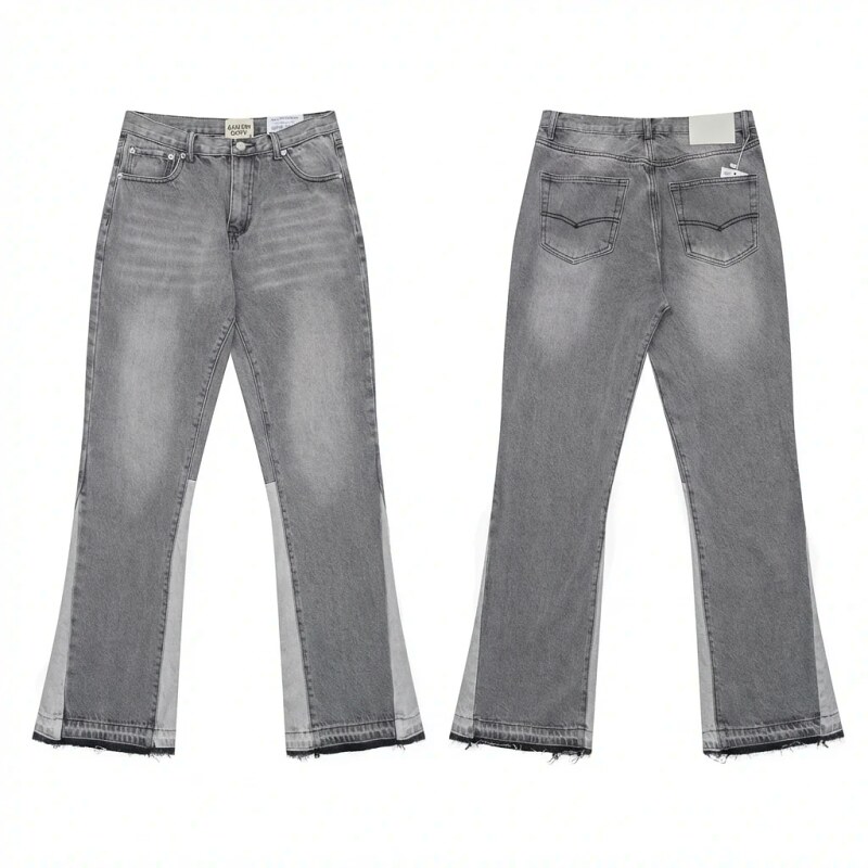 Gallery Dept. patchwork-style grey jeans