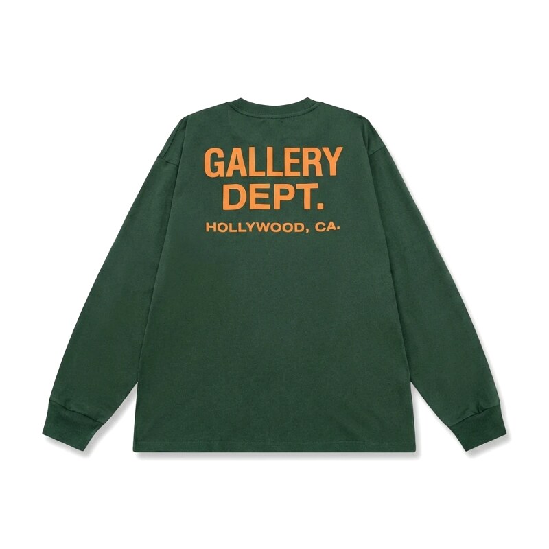 Gallery Dept Retro Style Dark Green Long-sleeve Shirt