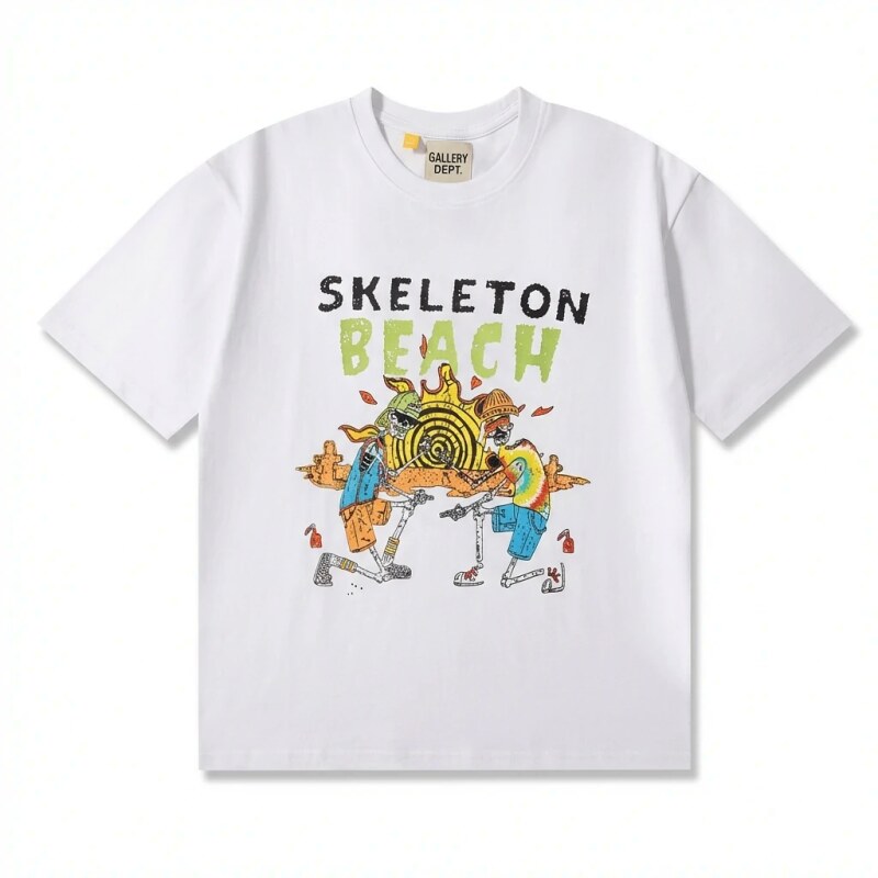 Gallery Dept Skull Beach Print White T-shirt