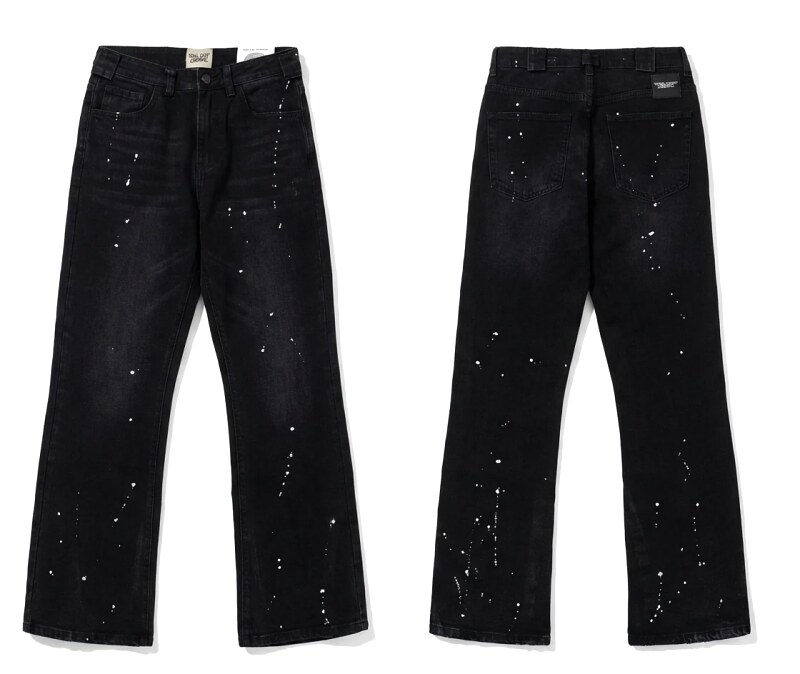 Gallery Dept Splatter-paint Style Black Jeans