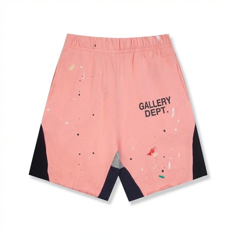 Gallery Dept splatter-paint style pink shorts