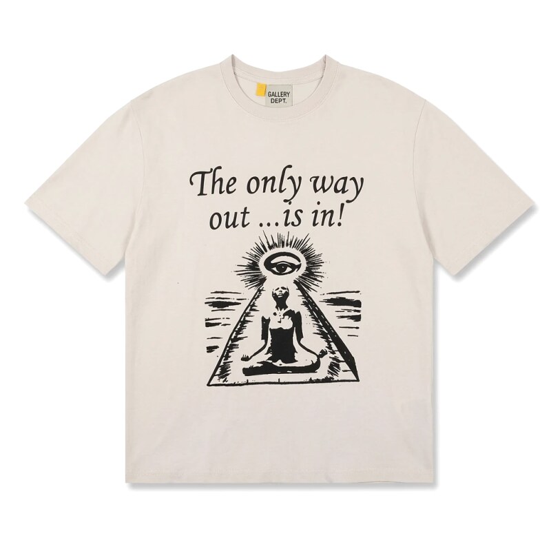 Gallery Dept Trendy Cool Style Off-white T-shirt