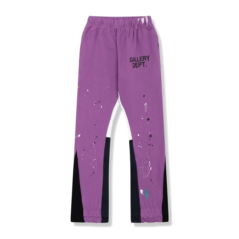 Gallery Dept. Trendy Splashed Ink Purple Sweatpants