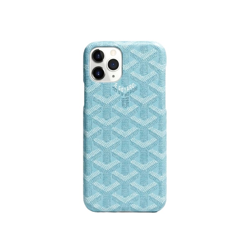 Geometric-style iPhone blue case of trendy brand