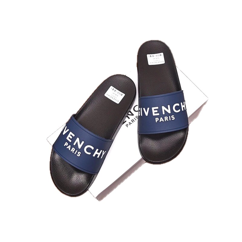 Givenchy Casual Letter Print Navy Blue Slides
