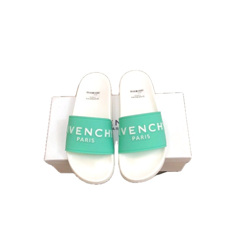 Givenchy Trendy Letter Mint Green Slides