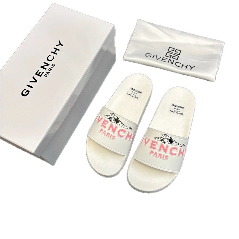 Givenchy x Disney Co-branded Casual Style White Slippers
