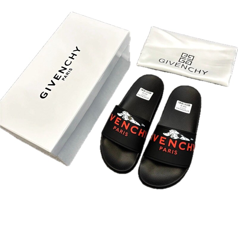 Givenchy x Disney Co-branded Trendy Black Slides