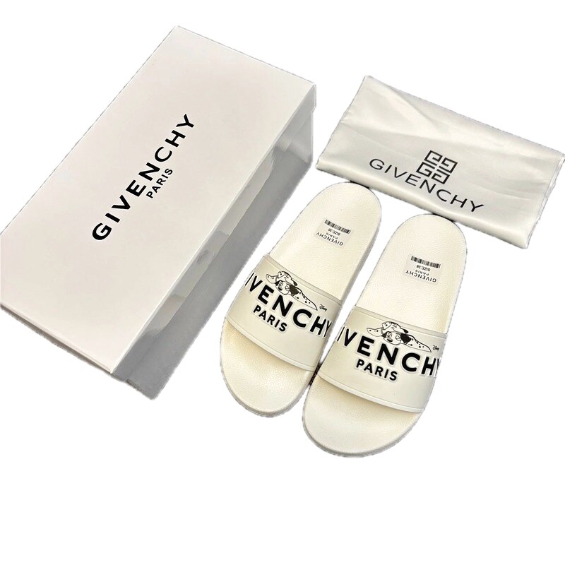 Givenchy x Disney Co-branded Trendy White Slide Sandals