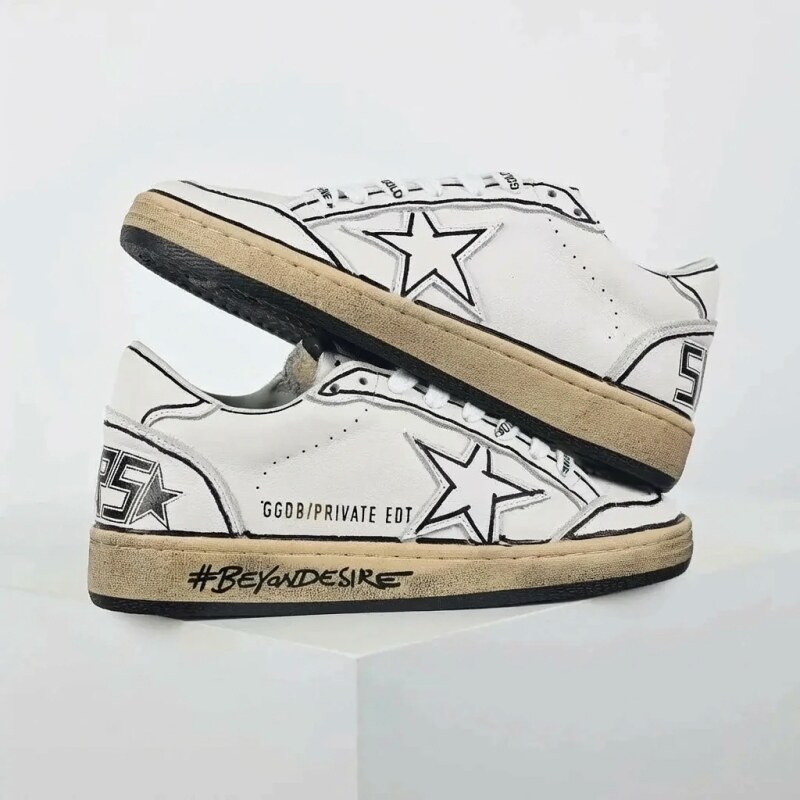Golden Goose Dirty Sneakers, Trend, White