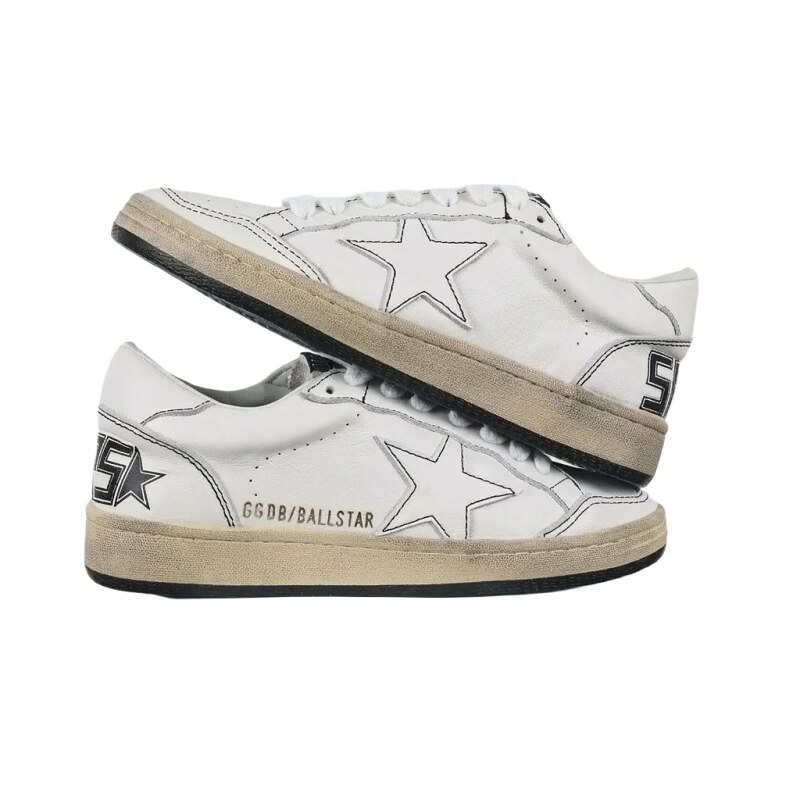 Golden Goose retro-style white sneakers