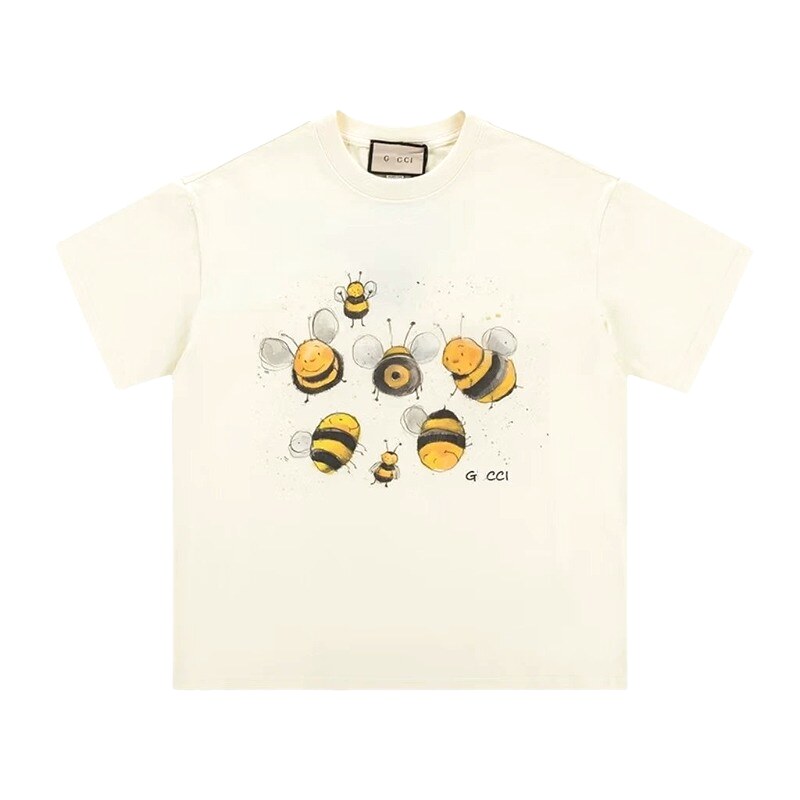 Gucci Bee Graffiti Casual Style Off-white T-shirt