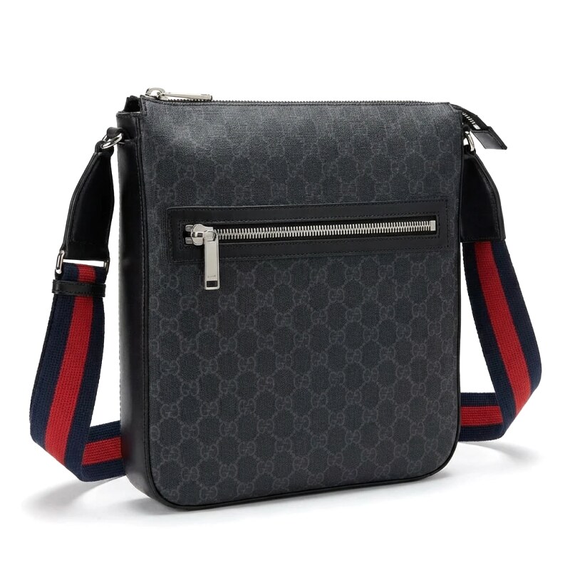 Gucci classic print style black and grey crossbody bag