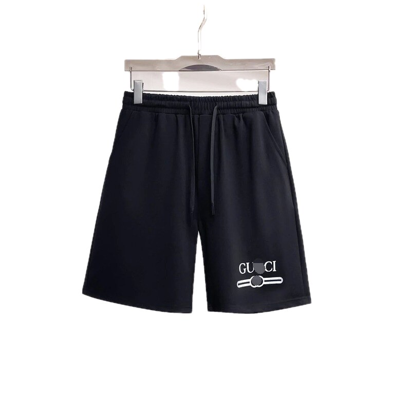 Gucci Letter Print Casual Style Black Shorts