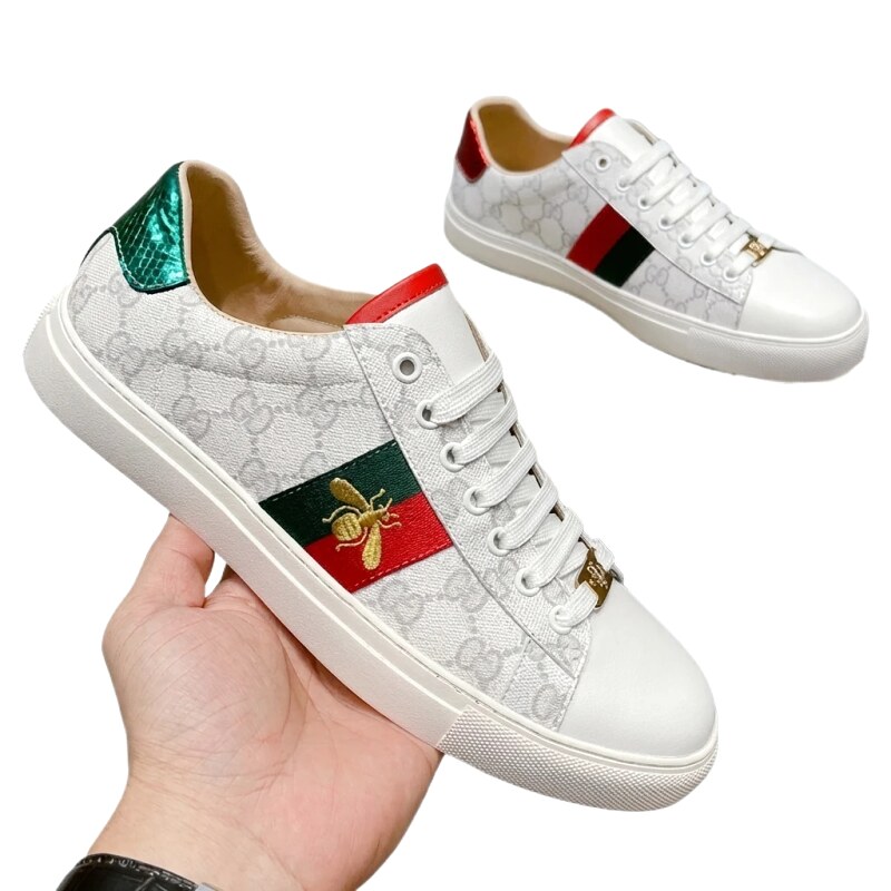 Gucci Little Bee Casual White Sneakers