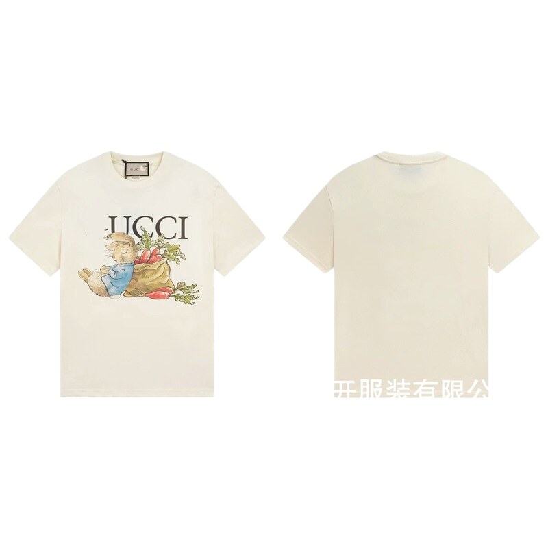 Gucci Peter Rabbit Vintage Style Off-White Short-Sleeve T-Shirt
