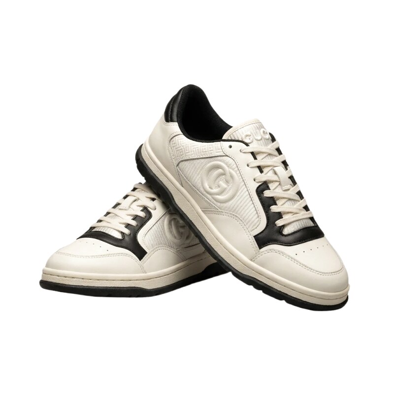 Gucci retro black and white sneakers