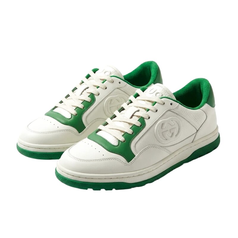 Gucci retro green and white casual shoes